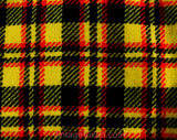 Child's Size 8 Plaid Pants - 1960s Girls Mod Wide Leg Trousers - Yellow Red Black 60s Tweedy Tartan Children's Bell Bottoms - Waist 22.5