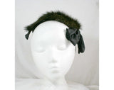 Mink Fur Hat - Adorable Chocolate Brown - 60s - Satin Bows - By Debbie 41298