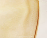3 Pairs Seamed Cuban Heel Stockings - 1940s 50s Hosiery - Golden Honey Taupe - Size 9 1/2 15 Denier - Three Evening Sheer Sets - Melrose NIB