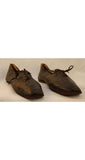 Authentic 1830s Black Leather Lace-Up Shoes - Rare Antique Early Victorian Pre Civil War - 1800s Museum Quality Footwear - All Hand Sewn