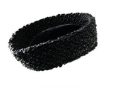 1940s Black Hat in Faux Curly Lamb Fur - 30s 40s WWII Era Millinery with Military Look - 1930s Swing Style Velvet Toy Soldier - Fall Winter