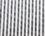 Size 10 Boy's Dress Shirt - 1950s Gray & White Striped Cotton Oxford - Child's Long Sleeve 50s 60s Button Front Pinstripe - NOS Deadstock