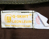 Size 6 Owls Sport Skirt - Cocoa Brown Cotton & Embroidered Appliques - 60s Summer Casual Wear - Small Preppy Deadstock - Waist 25.5