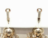 Brass Chandelier Earrings - 1950s Hollywood Regency Style - Moroccan Chic - Modernist Gypsy Bohemian - Late 40s 50s Clip On Gold Hue Metal