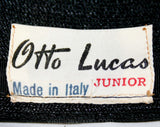 Audrey Style Hat - 1960s Black Straw Breton - Bold Upturned Brim - 60s Fine Millinery - Otto Lucas Junior - Made in Italy - 41340-1