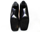 Size 8 Black Evening Shoes - Glam 1960s Cocktail Party Pumps - 60s Designer Bruno Magli - Crepe & Sparkling Rhinestones with Bow - 8M