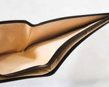 1940s Fine Black Wallet - Exquisite Italian Leather with Gold Pin Striping - Made in Italy - 40s 50s NOS Deadstock - Gift Idea - 49209-2