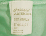 Seafoam Green 60s Robe - 1960s Summer Lounge Wear - Up To Size 14 - Gossard Artemis Double Layer Pastel Nylon Tricot - Satin Trim - Bust 40