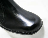 Size 6 Trompe L'Oeil 60s Black Boots - 1960s Waterproof Rubber - Sophisticated 1960s - Faux Buckles - Fleece Lined - Unworn NOS Deadstock