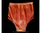 40s Boys Swim Shorts - Size 4T 5T 6 - 1940s 50s Boy's Tan Stretch Satin Swim Brief - NOS Deadstock - Retro Beach Children's Summer Bathing