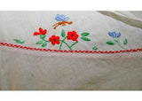 Girls 1950s Shirt - Butterfly Embroidery - Size 5 or 5T - Short Sleeved 50s Girl's Summer Childrens Top - Bugs & Flowers - Chest 27 - 39810