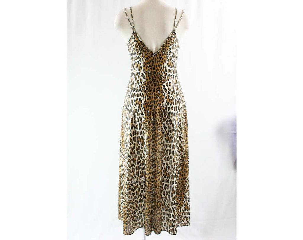 Size 10 Leopard Print Nightgown - Fredericks of Hollywood - 1980s Ling Vintage Vixen Clothing Size 10 Leopard Print Nightgown - Fredericks of Hollywood - 1980s Ling Vintage Vixen Clothing