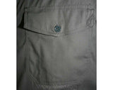 XL Mens 50s Security Guard Gray Cotton Uniform Shirt - Men's 1950s Workwear Short Sleeved Top - Epaulets - Flap Pockets - Chest 48 - 39587-2